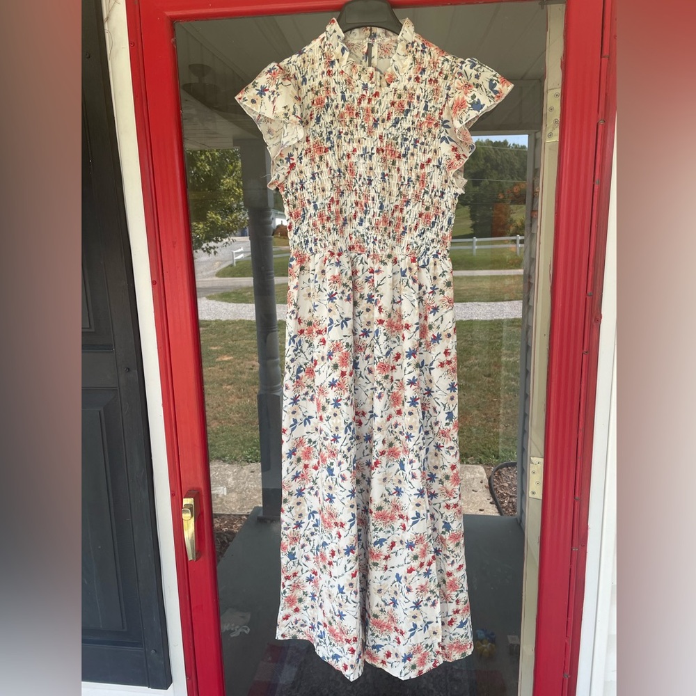 Floral dress with side slip size small